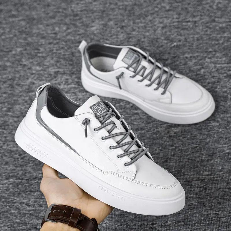 Spring Summer Men's Sports Shoes Korean Trend All-match Cotton Sneakers Casual Leather Shoes Wear-resistant Non-slip Running Shoes