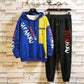 Trend Long-Sleeve Sweatshirt Set Large Size Hoodie Autumn Winter Men's Clothing 2pcs set