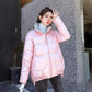 Disposable Bright Face Women's Cotton-padded Jacket Winter Loose Cotton-padded Jacket Casual Stand-collar Padded Jacket