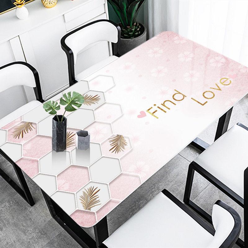 Coffee Table Mat Soft Glass PVC Tablecloth Waterproof Anti-scald Oil-proof Disposable Plastic Table Mat Thick Crystal Plate Tasteless