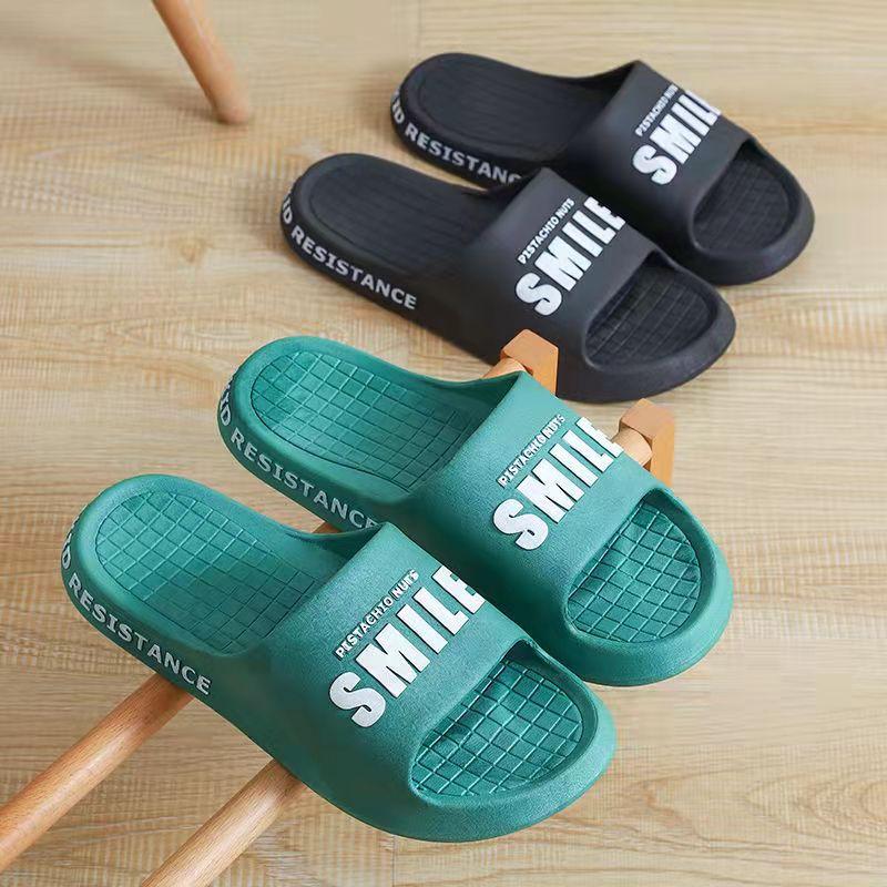 Men's and Women's Same Style Non-slip Slippers Summer Couples Home Bathroom Bath Slippers Men's Outer Wear Flip-flops Sandals and Slippers