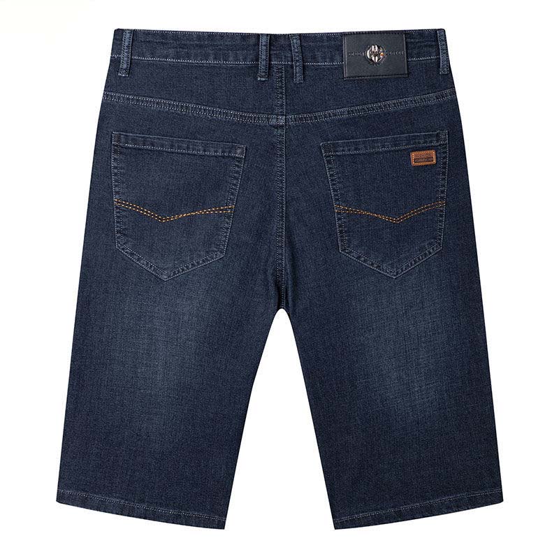 Men's Denim Shorts Cropped Pants Loose Straight Summer Thin Casual Shorts