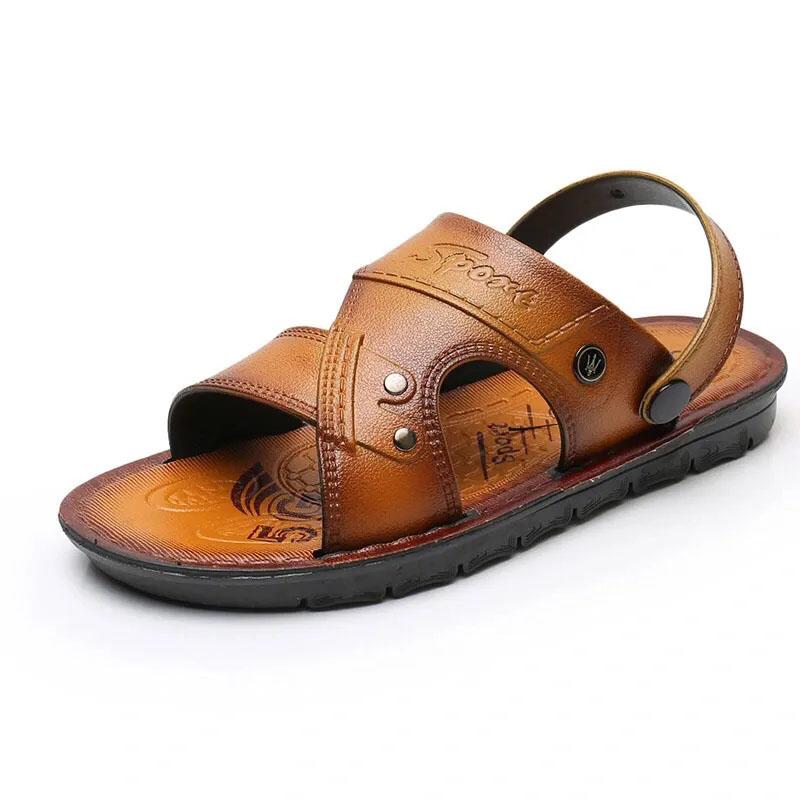 Summer Waterproof Non-slip Sandals For Men Soft Bottom Wear-resistant Dual-use Slippers Breathable Beach Sandals