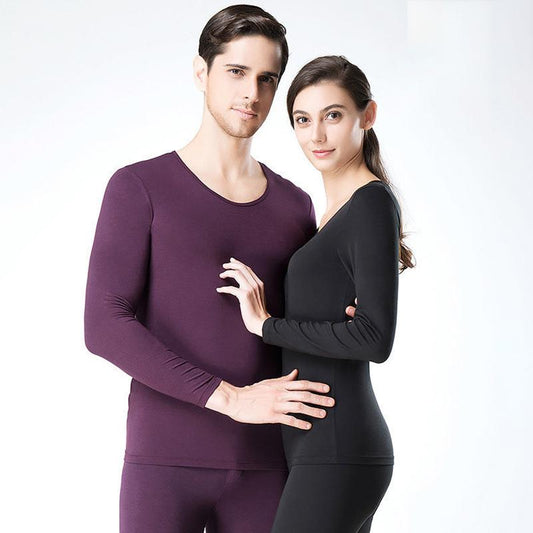 Men Winter Autumn Thicken Thermal Underwear Tight Suit High Elasticity Wearable Comfortable Soft Lining O-neck Pajamas V-neck Long Sleeve Breathable