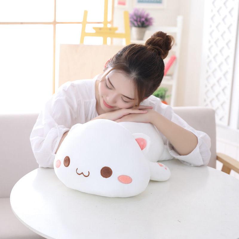 Lovely Lying Cat Animal Doll Soft Plush Stuffed Back Pillow Cushion Cute Kids Plush Toy Gift