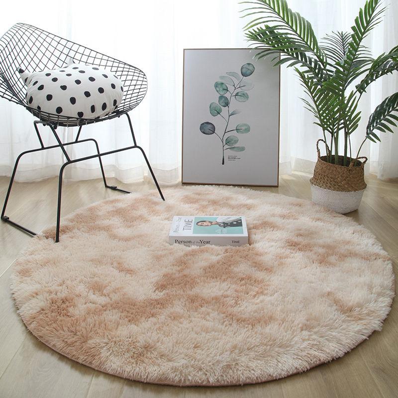 Round Carpet Diameter 1 Meter Bedroom Living Room Bedside Nordic Ins Wind Long Hair Household Light Luxury Computer Chair Hanging Basket Floor Mat