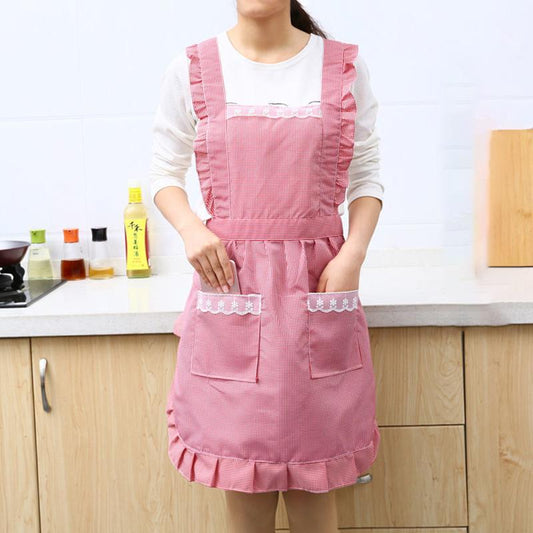 Apron Home Kitchen Waterproof, Oil-proof, Breathable and Comfortable Overalls Cute Japanese Men and Women Can Cook Around The Waist