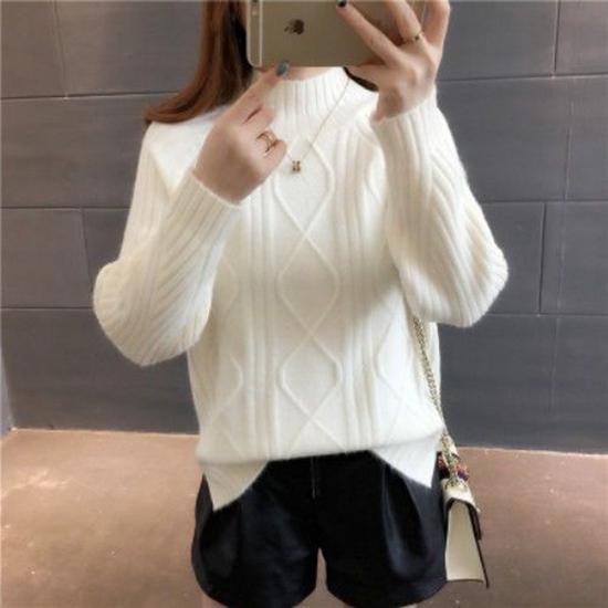 2019 Autumn Women Lady Sweater High Elastic Turtleneck Sweater Women Slim Bottoming Knitted Pullover