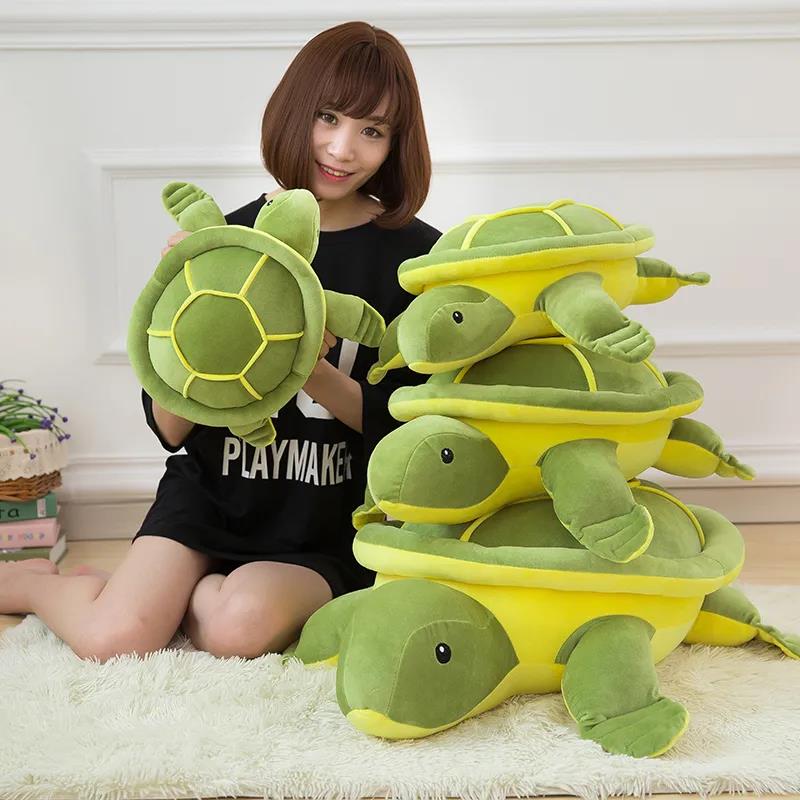 40/80cm Lovely Turtle Plush Toy Super Soft Down Cotton Doll Large Pillow Cute Turtle Doll Children's Birthday Gift