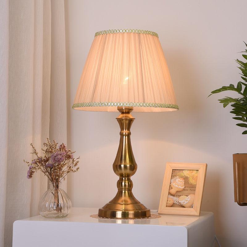 Favorable Bedside Table Lamp Foyer Decorative Led Desk Light Study Working Lighting Lampshade