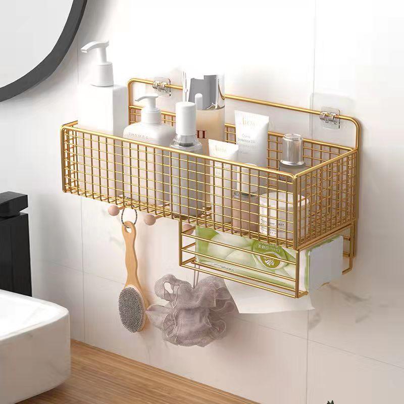 Bathroom Storage Rack Toiletries Storage Towel Rack Bathroom Cosmetics Storage Wall Rack Kitchen Condiment Storage Rack Kitchen Spice Rag Storage Rack