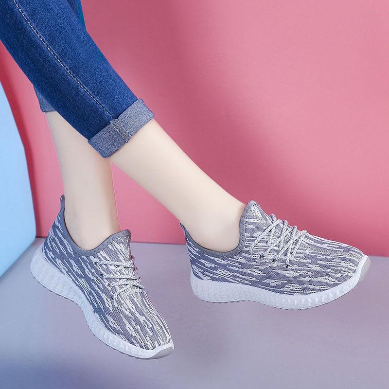 Spring and Summer Breathable Women's Sports Shoes Mother Elderly Walking Shoes Women's Net Shoes Women's Work Shoes