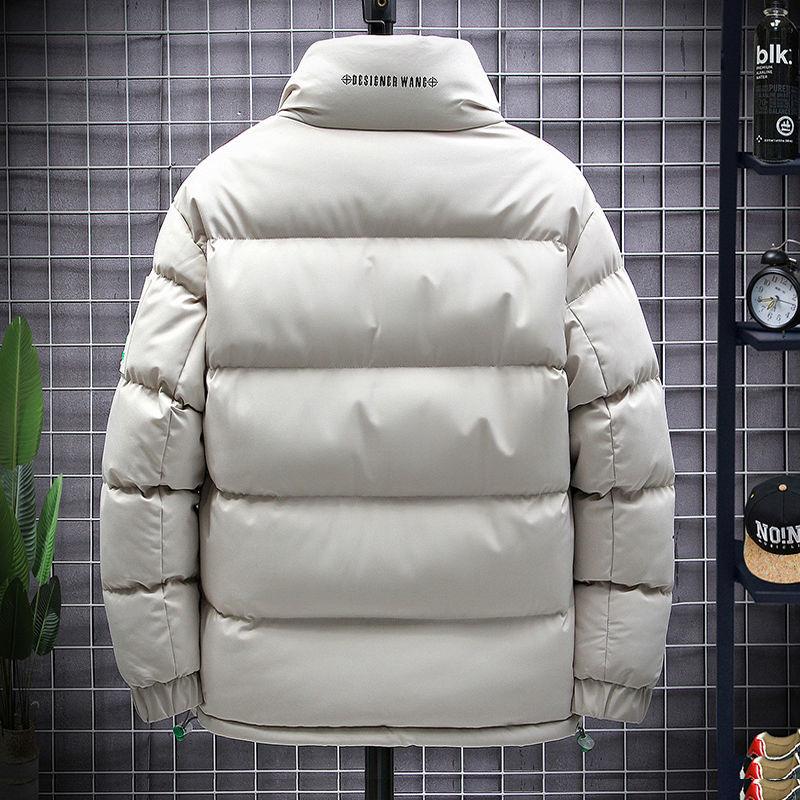 Men's Hooded Jacket Warm Cotton Jacket for Teenagers Plus Thicker Size Fat Style Double-sided Wear Student Cotton Jacket