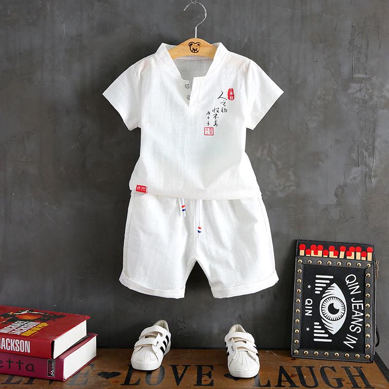 Kids Clothing Boy Suit Summer  Short-sleeved Casual  Baby Children 1-9 Years Old Two-piece