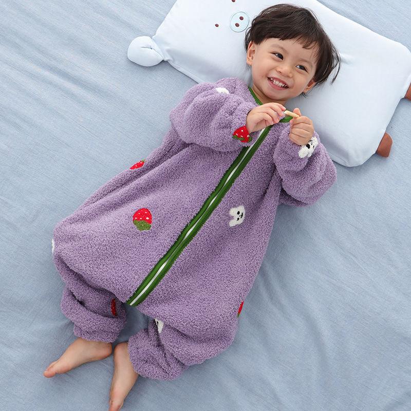 Children's Sleeping Bag Baby Autumn and Winter Plush Thickened Split Leg Middle and Big Children's Spring and Autumn Anti Kick Quilt Artifact Quilt