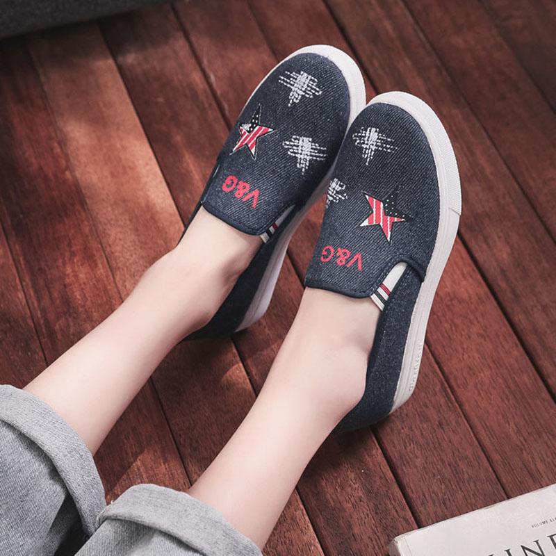 Old Beijing Cloth Shoes Women's One-foot Flat Soft Sole Single Shoes Breathable Canvas Shoes