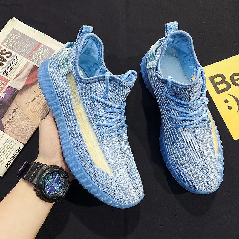 Men's Coconut Shoes Spring and Summer Breathable Mesh Sports and Leisure Running Mesh Shoes Flying Woven Basketball Shoes Unisex Couple Shoes