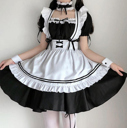 Sexy Cosplay Maid Costume Anime Women French Maid Outfit Dress Schoolgirl Lolitafashion Dress Uniform Sexy Plus Size Cosplay Princess Gowns