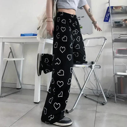 Large Size Women's Ice Silk Mopping Pants Girls Loose and Thin Sports Trousers Wide-leg Pants Summer Thin