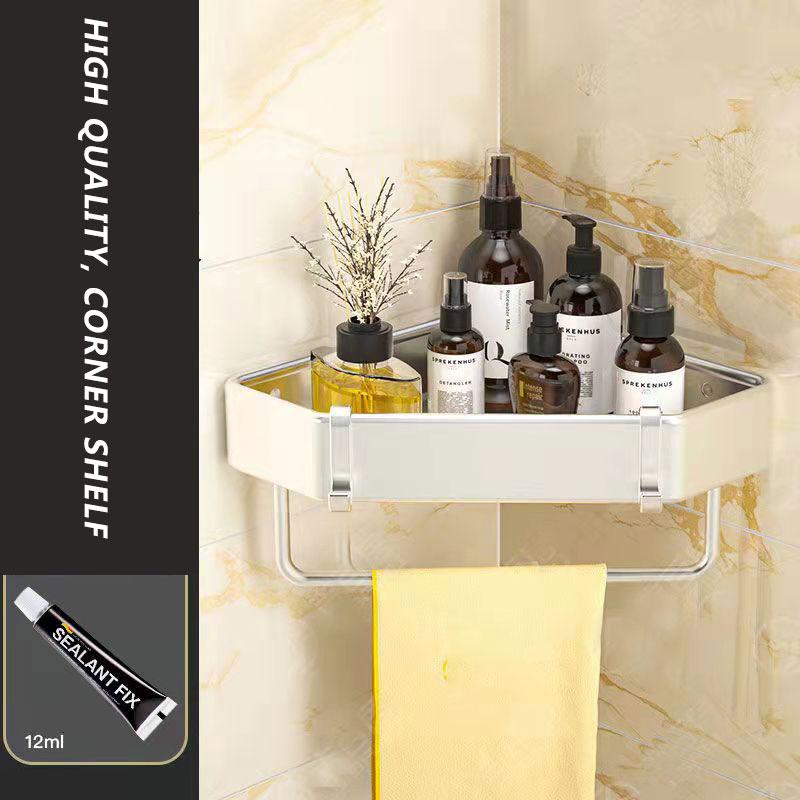 Wash Basin Bathroom Toilet Triangle Shelf Free Punch Wall Bathroom Storage Shelf Kitchen Organizers Wash Rack Shelf