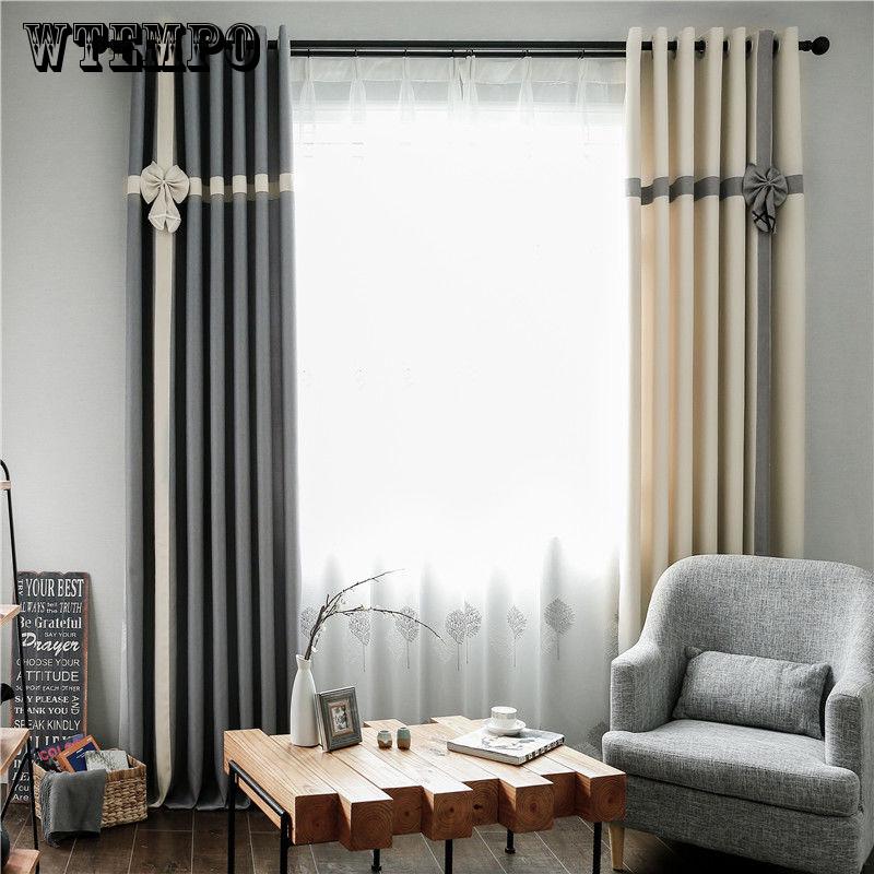 WTEMPO Window Curtain Fashion Printed Washable Cuartain Home Texitle Curtain bedroom living room