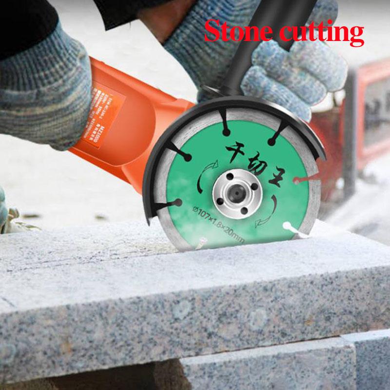 3880W Industrial Angle Grinder Wired Electric Grinder Handheld Cutter Polisher Can Cut Metal Stone Glass