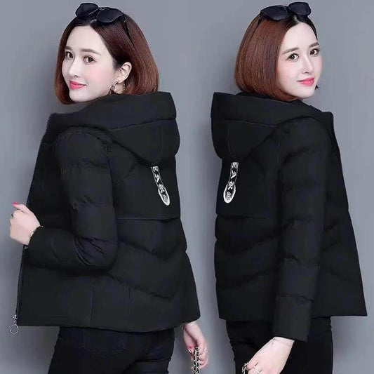 Cotton-padded Jacket Women's Winter Short Down Down Padded Jacket To Keep Warm with A Small Hooded Coat