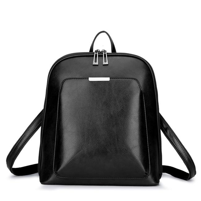 Vintage Backpack Leather Women Backpack Large Capacity School Bag For Girls Leisure Shoulder Bags