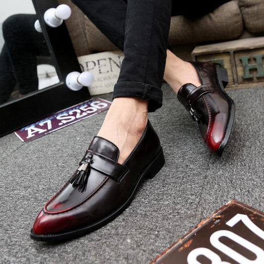 Luxury Dress Leather Shoes Men Business Wedding Shoes Leather Casual Pointed Toe Formal Leather Shoe