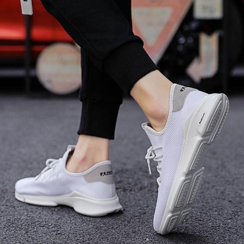 Plus Size 39-44 Summer Men Mesh Sneakers Anti-Slippery Breathable Basketball Running Shoes Non-slip Comfortable Increase Shoeses