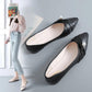 All-match Ladies Flat-soled Shoes Women's Soft-soled Shoes Non-slip Lightweight Single Shoes Flat-bottomed Women's Leather Shoes Work Wear