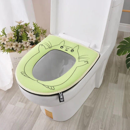 One Piece Toilet Mat Household Four Seasons Waterproof Seat Cushion Zipper Toilet Seat Cover