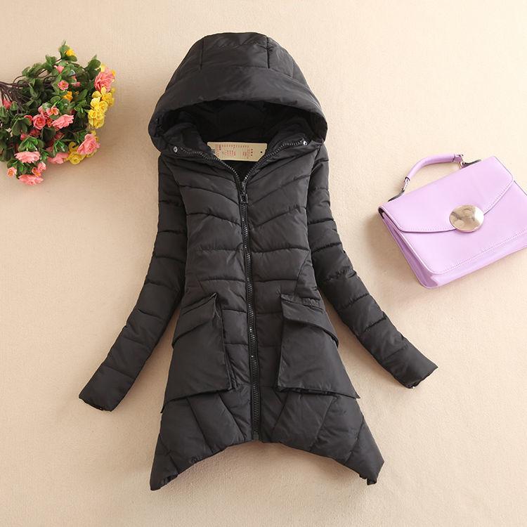 Winter Women Parkas Ladies Casual Mid-length Coats Winter  Plus Size  Hooded Jackets Cotton Parkas Warm Coat Outwear