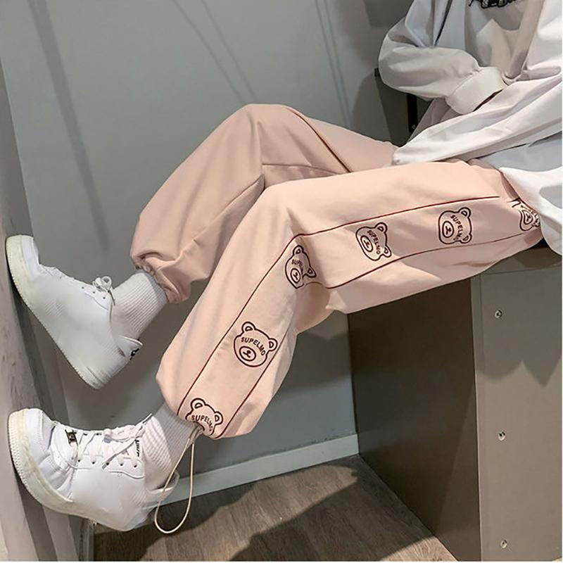 Pink Sweatpants Women's Spring Summer Korean Straight Loose Design Niche Show Thin Versatile Pants