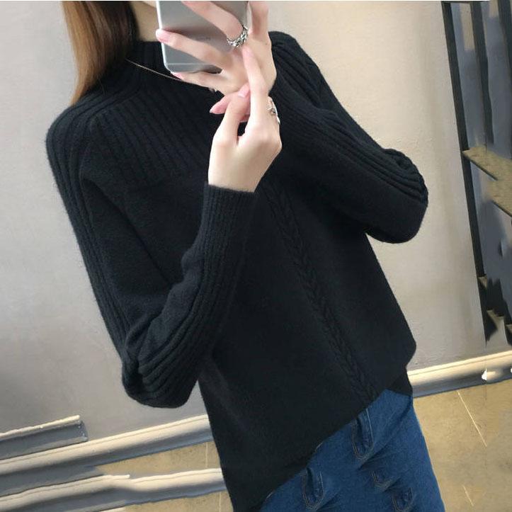 Fashion Women Sweaters and Pullovers Long SleeveTurtleneck Solid Slim Sexy Elastic Women Tops