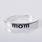 Mom and Dad Vintage Letter Carved Ring Ancient Silver Plated Ring for Creative Gift Jewelry