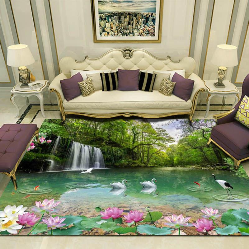 3D Carpet Living Room Sofa Coffee Table Blanket Large Area Home Bedroom Bedside Blanket Tatami Mat Floor Mat Door Mat