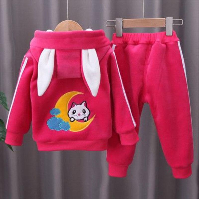 Children's Clothing Girls Baby Winter Clothing Infants Children Children's Suits 0-5 Years Old Female Baby Two-piece Clothes Winter Clothing