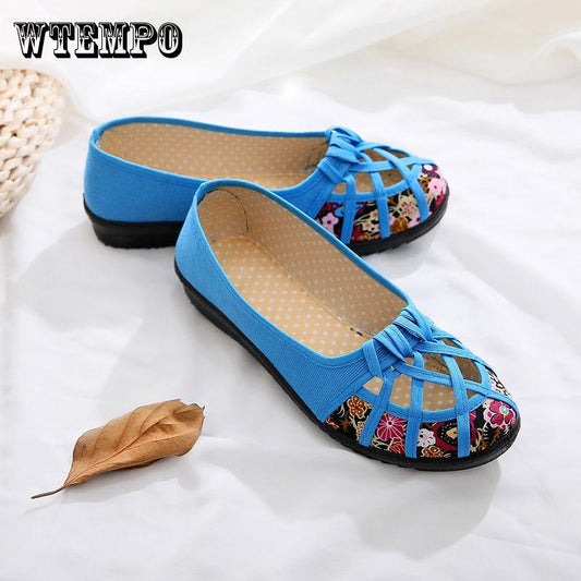 Pair of Women Shoes Women Flats Breathable Casual Slippers Soft Sandals