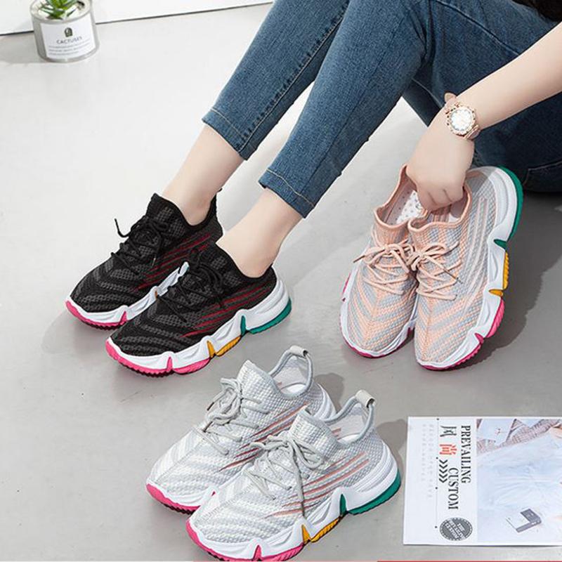 Fitness Running Shoes Women's Shoes Summer Net Shoes Breathable Hollow Mesh Single Shoes Lightweight Sports Casual Shoes