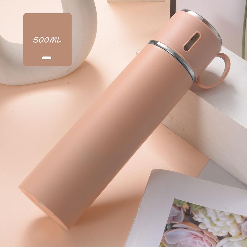 Thermos Cup Water Cup Simple Handle Cover All-steel Vacuum Flask Men and Women Business Office Car Portable Cup