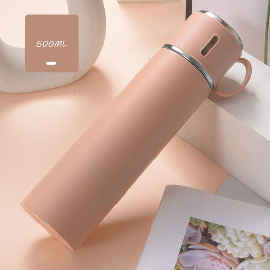 Thermos Cup Water Cup Simple Handle Cover All-steel Vacuum Flask Men and Women Business Office Car Portable Cup