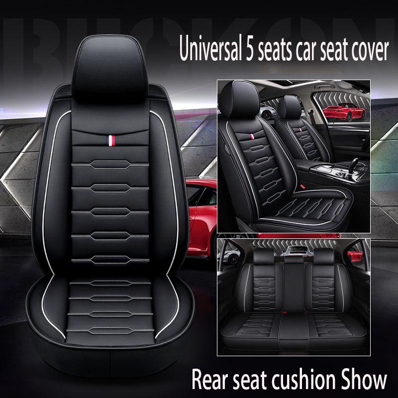 Universal 5 set Auto Seat Cushion Leather 5 seats Universal Car seat cover Waterproof Car Seat Cover