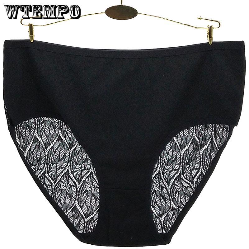 6 Pcs/Lot Transparent Hollow Short Ladies Low Waist Underwear Sexy Lace Seamless Briefs Thong