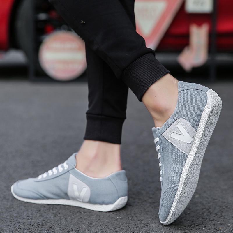 Canvas shoes men's shoes students white shoes men's casual forrest shoes version of wild board shoes