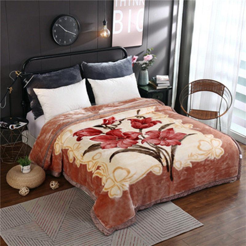 Coral Fleece Double Thicken Blanket Warm Blanket In Autumn and Winter Air Conditioning Blanket Quilt