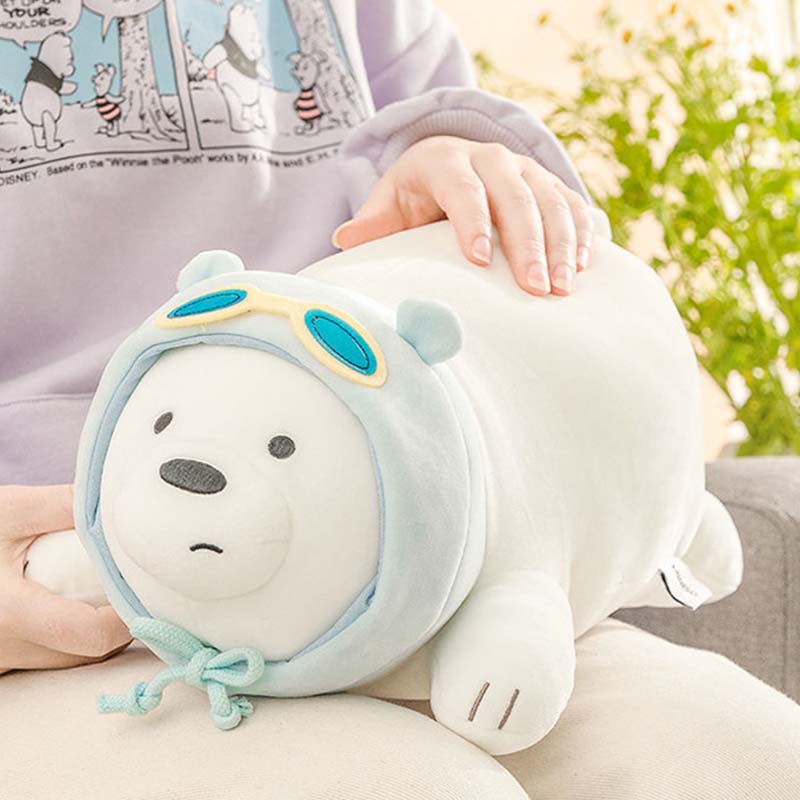 Bare Bear Fun Lying Posture Doll Plush Doll Bed Doll Accompany Sleeping with Pillow Cushion