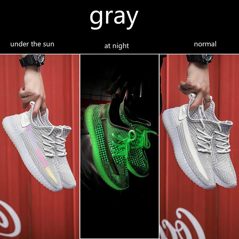 Color changing shoes men's spring angel summer breathable men's shoes couple reflective shoes