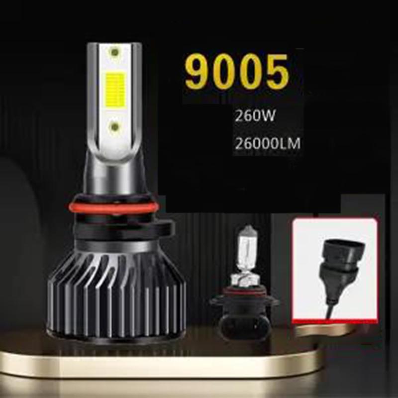 Car Led Headlights 12V24V 260W H1 H3 H4 H7 H8 H9 H11 9005 9006 9012 Ultra-bright Condensing Far and Near Light Integrated Laser Lens Headlights