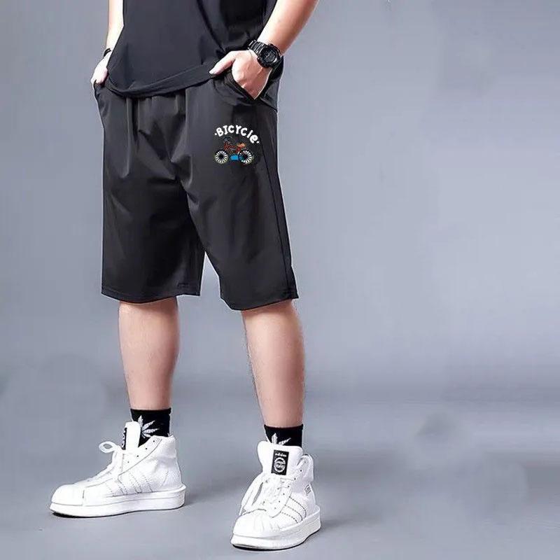 Summer Men's Youth Loose Casual Shorts Large Size Breathable and Comfortable Five-point Pants No Restraint Quick-drying Outer Wear Shorts